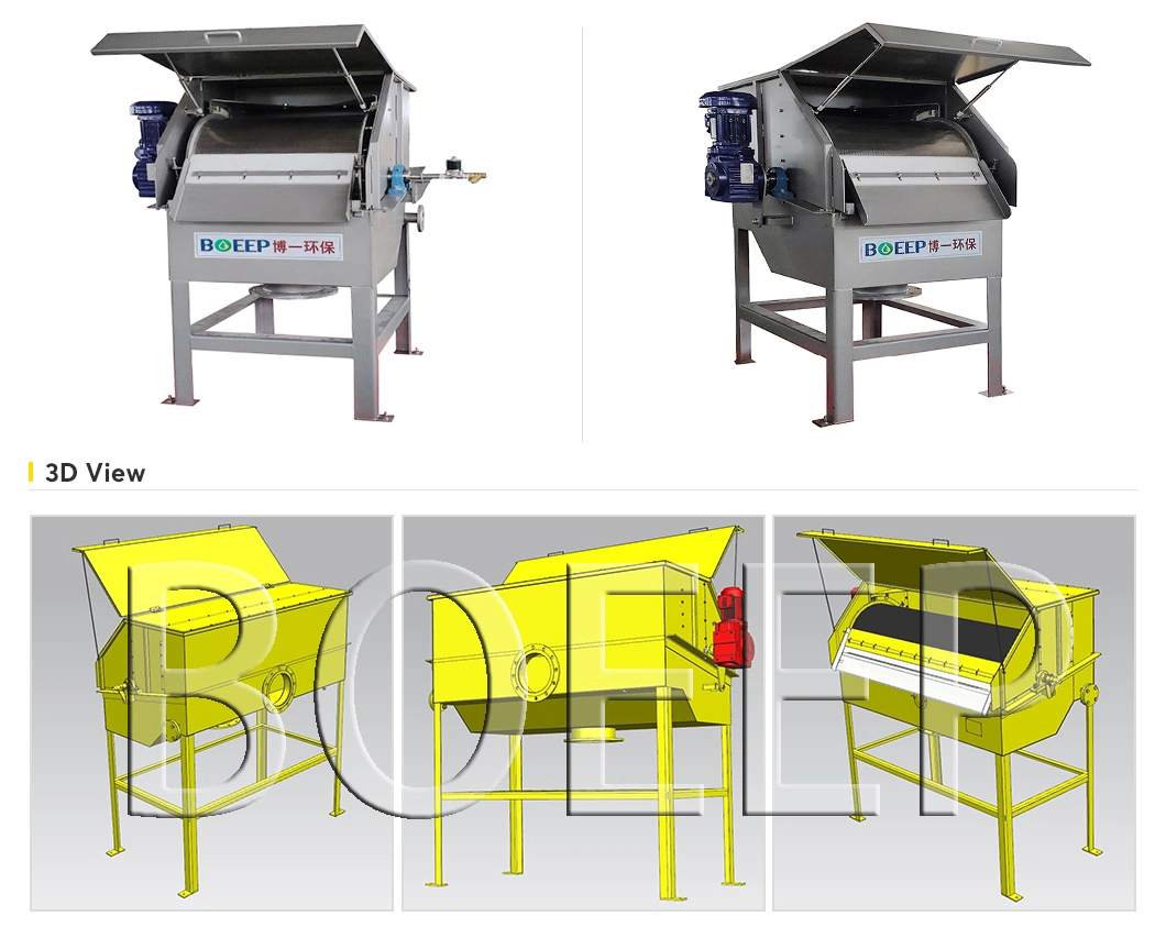 External Rotary Drum Filter Fine Screen for Wastewater Treatment Equipment