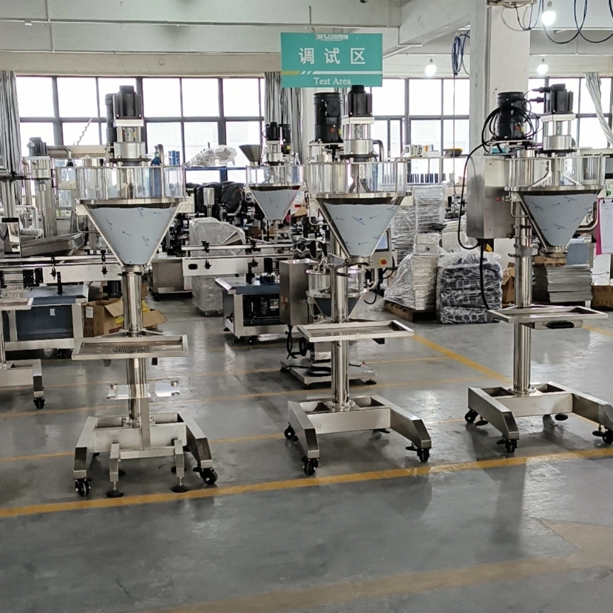 Semi Automatic Chemical Flour Spice Coffee Milk Protein Baby Talc Powder Screw Dosing Filler Auger Filling Packing Machine