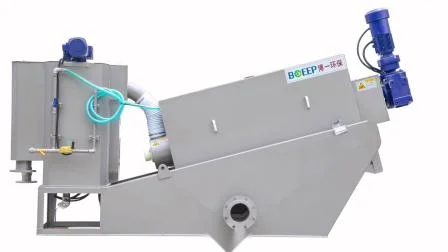 Sistema de máquina de deshidratación de lodos de prensa de filtro de tornillo de disco múltiple mecánico automático