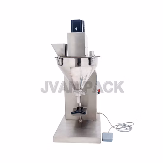 Df-B Semiautomática Química Harina Especias Café Leche Proteína Bebé Talco Polvo Tornillo Dosificación Llenadora Llenado Máquina de embalaje