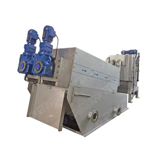 Máquina de deshidratación de lodos de prensa de tornillo completamente automática para el tratamiento de residuos de alimentos